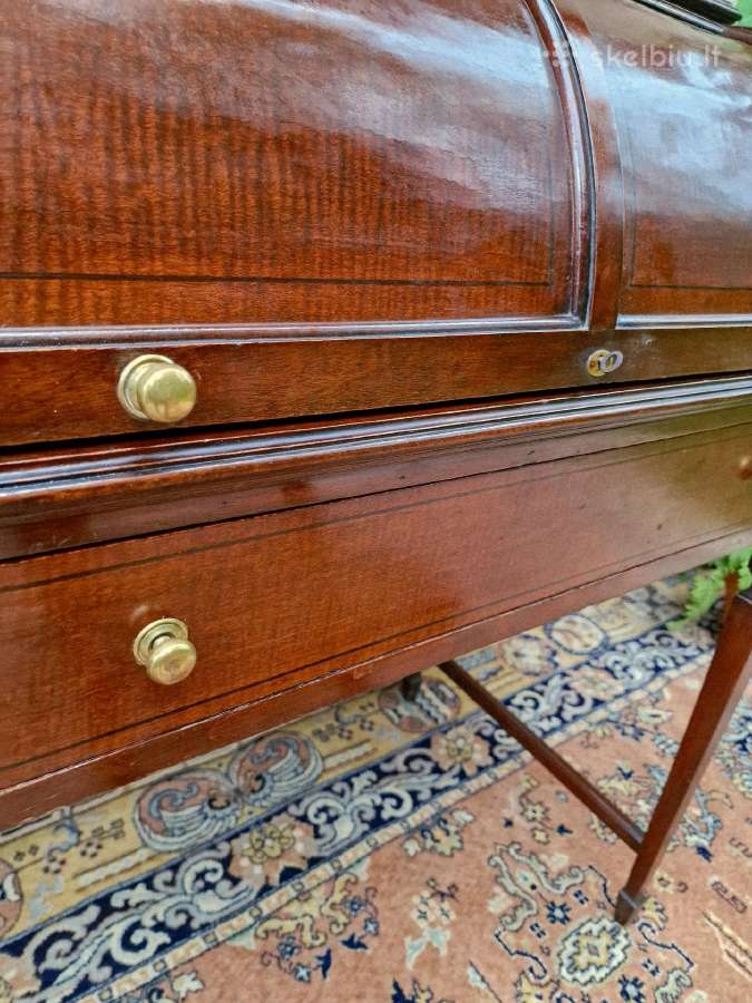 Vintažinis Art Nouveau raudonmedžio sekreteras - nuotraukos Nr. 10