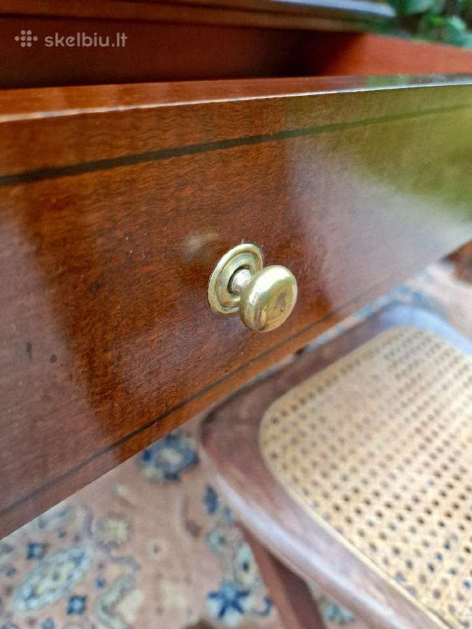 Vintažinis Art Nouveau raudonmedžio sekreteras - nuotraukos Nr. 27