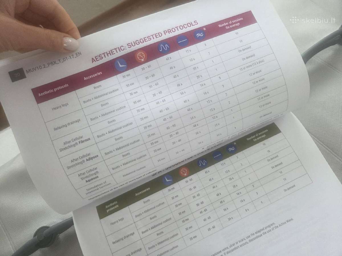 Limfodrenažo aparatas Starvac Psx Pulstar Technol - nuotraukos Nr. 8