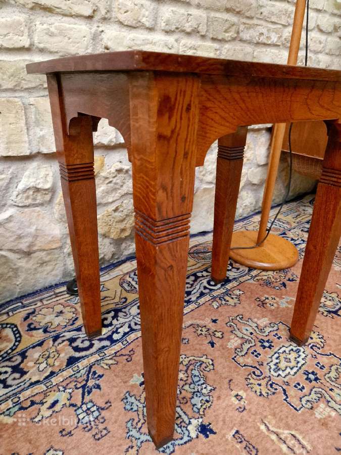 Vintažinis mid century ąžuolo masyvo staliukas - nuotraukos Nr. 5