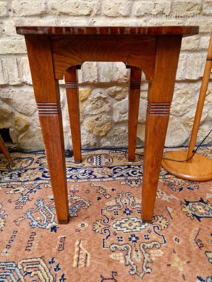 Vintažinis mid century ąžuolo masyvo staliukas - nuotraukos Nr. 14