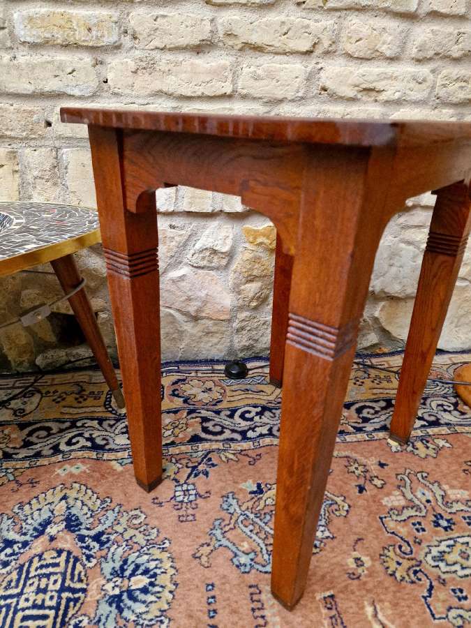 Vintažinis mid century ąžuolo masyvo staliukas - nuotraukos Nr. 22