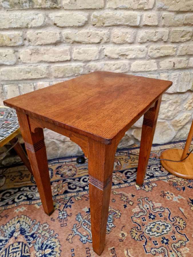 Vintažinis mid century ąžuolo masyvo staliukas - nuotraukos Nr. 23