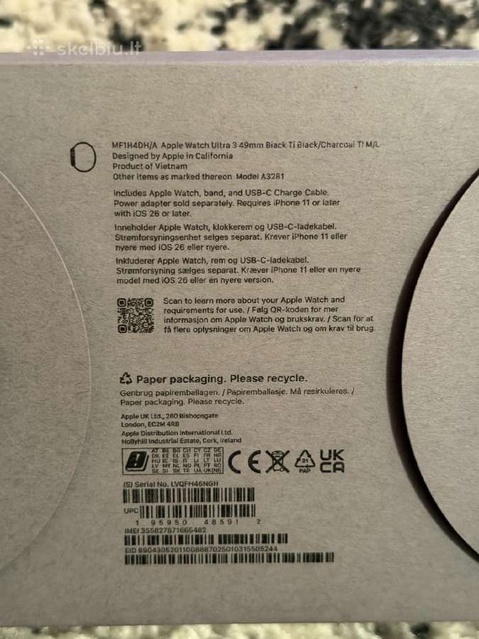 Apple Watch Ultra 3 49mm Black - nuotraukos Nr. 6