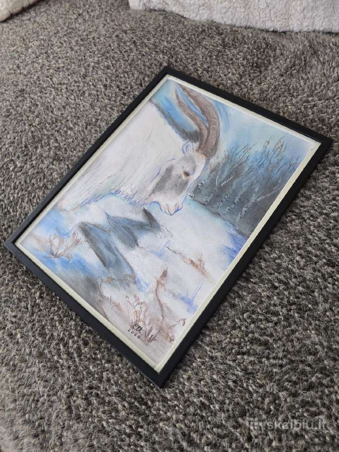 Šventinis paveikslas "Ožys beržyne" - nuotraukos Nr. 4