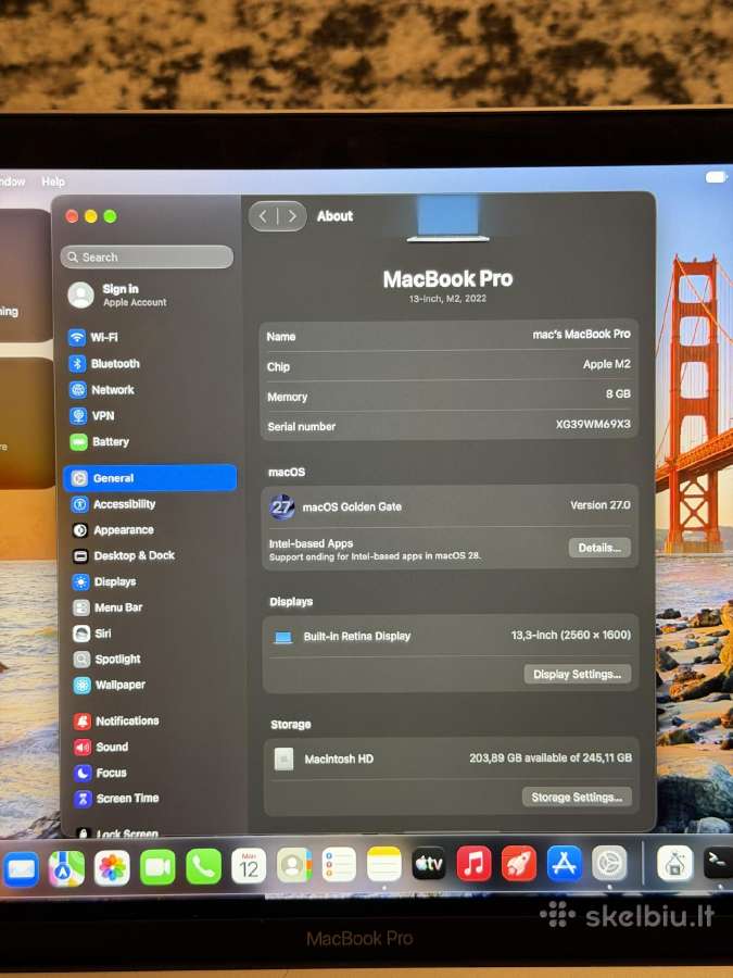 MacBook Pro 13 M2 / 8gb RAM / 256gb SSD - nuotraukos Nr. 4
