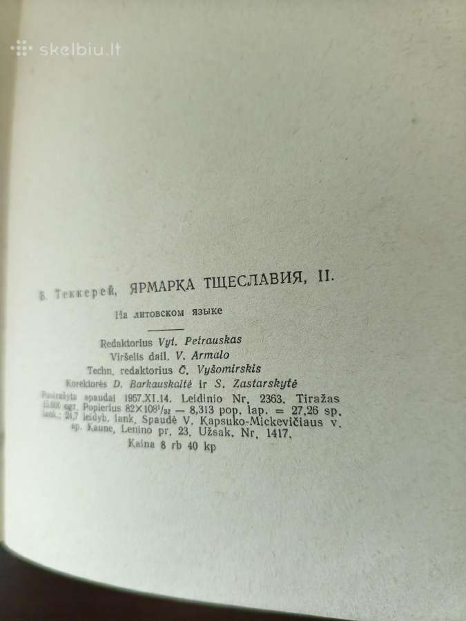 V. M. Tekerėjus "Tuštybės mugė (antras tomas)" - nuotraukos Nr. 8