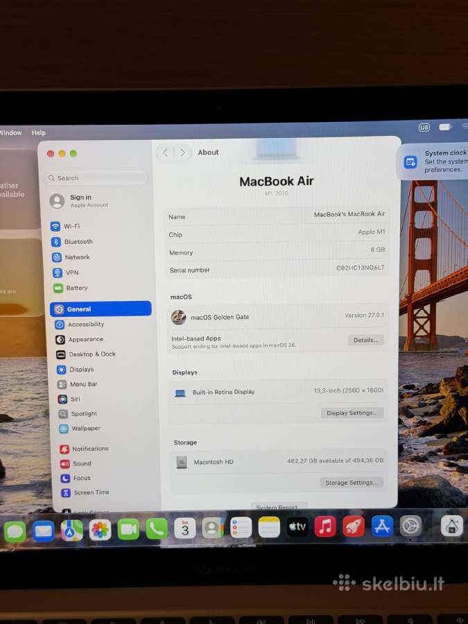 MacBook Air 13 M1 / 8gb RAM / 512gb SSD - nuotraukos Nr. 3