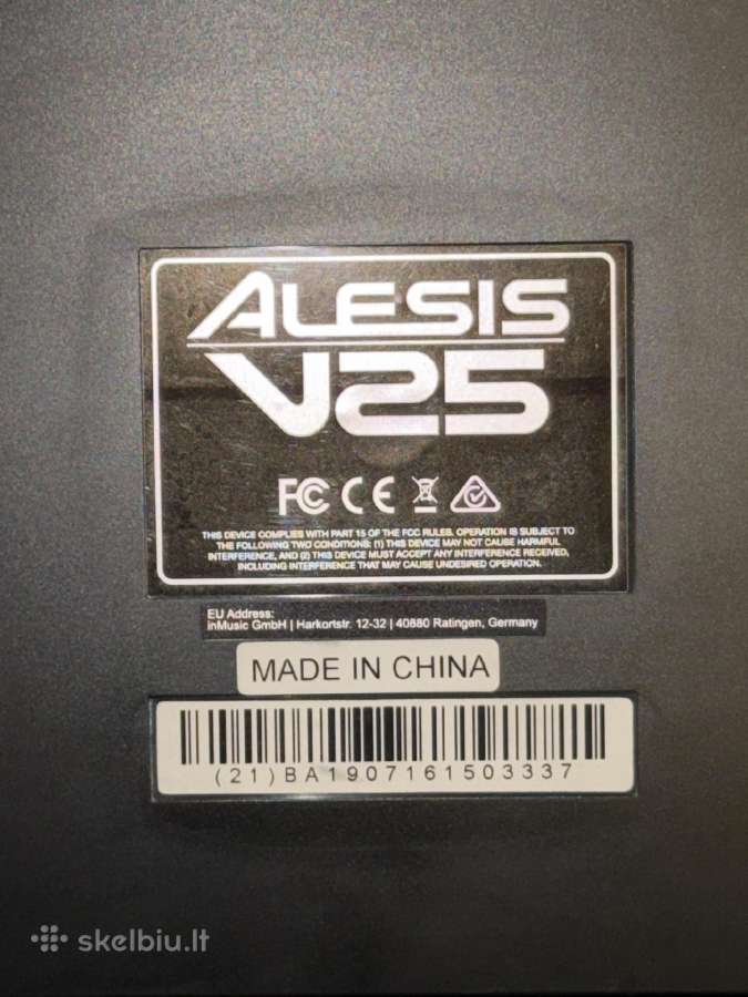 Midi klaviatūrų valdiklis Alesis V25 - nuotraukos Nr. 5