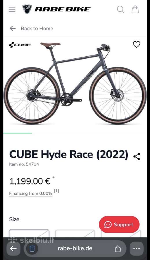 Cube Hyde Race Vyriškas miesto dviratis - nuotraukos Nr. 15