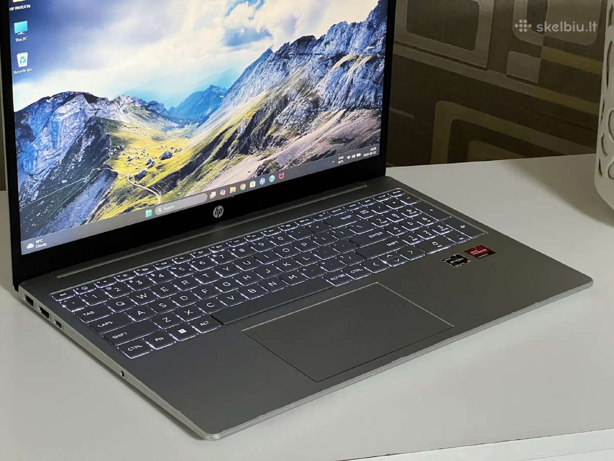 Parduodamas Hp 15 su Ryzen 5-7k, Ddr5, 8gb/256gb. - nuotraukos Nr. 3