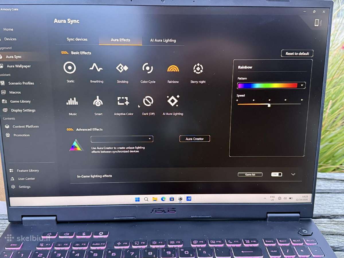 Asus Tuf A16 Gaming su Rtx5060 nešiojamas - nuotraukos Nr. 9