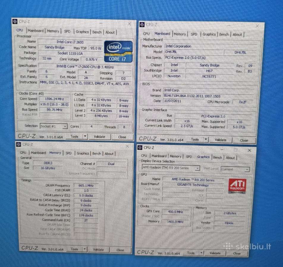 Kompiuteris i7 2600, 16gb Ddr3, R9 270, 120 SSD - nuotraukos Nr. 2