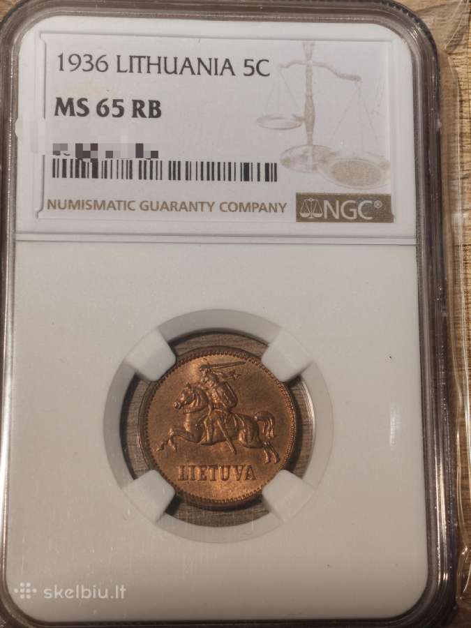 1936 m 5 centai - nuotraukos Nr. 2