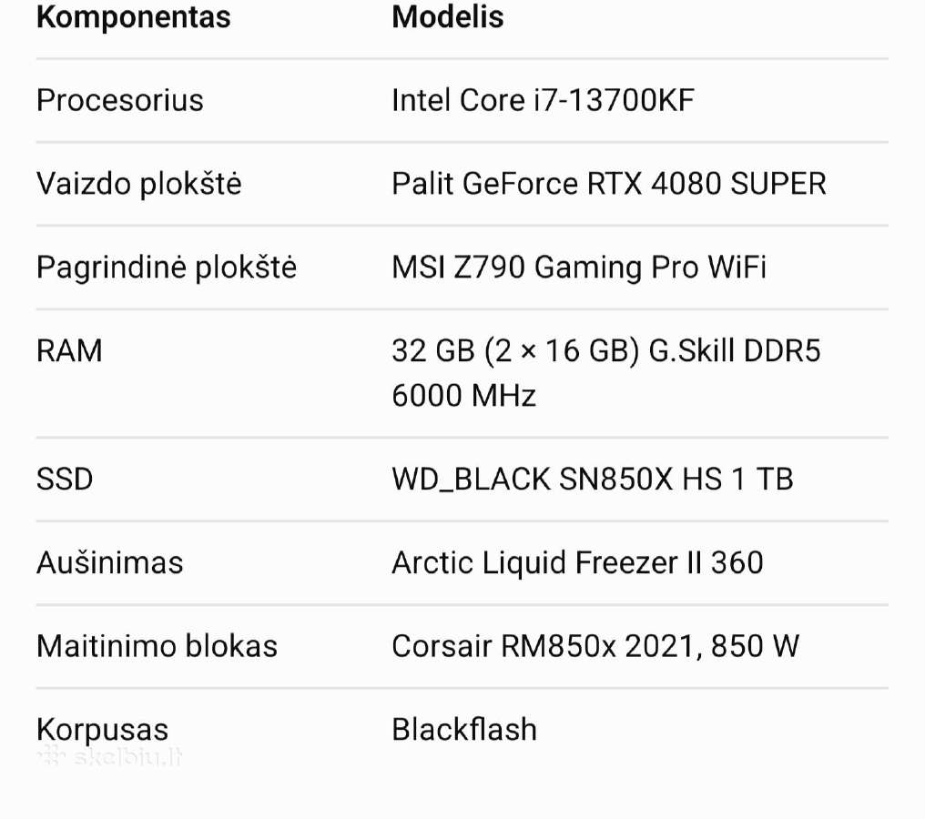 Galingas gaming Pc Rtx 4080 Super + priedai - nuotraukos Nr. 6