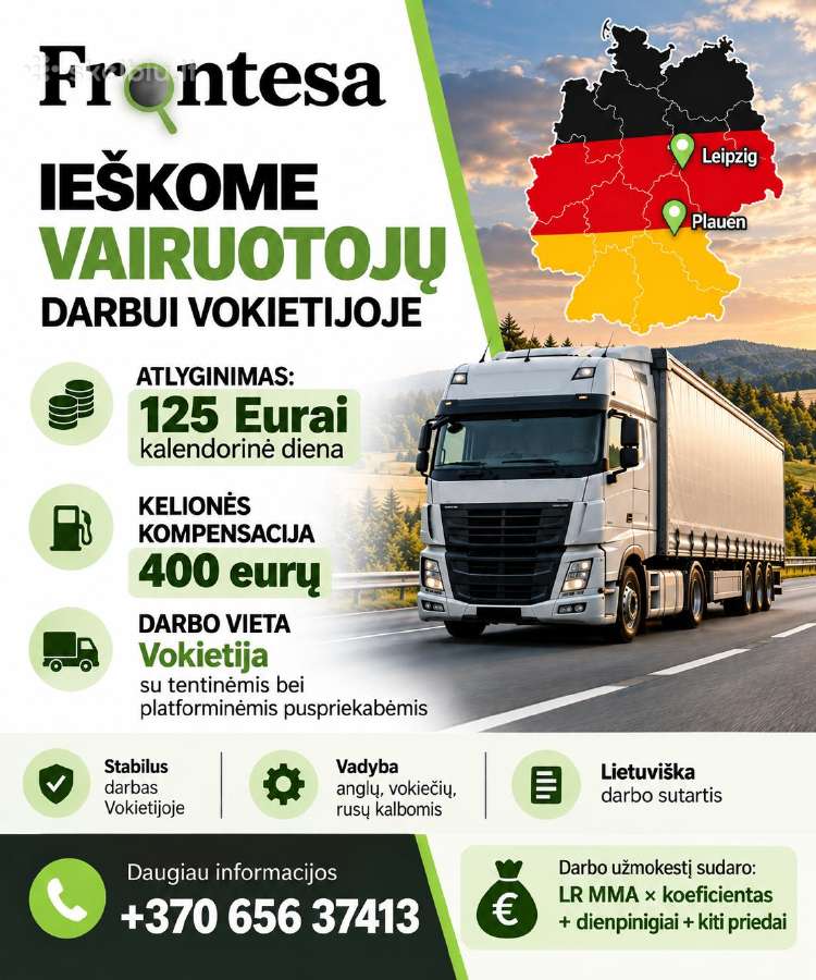 Darbas vairuotojams Vokietijoje - nuotraukos Nr. 2