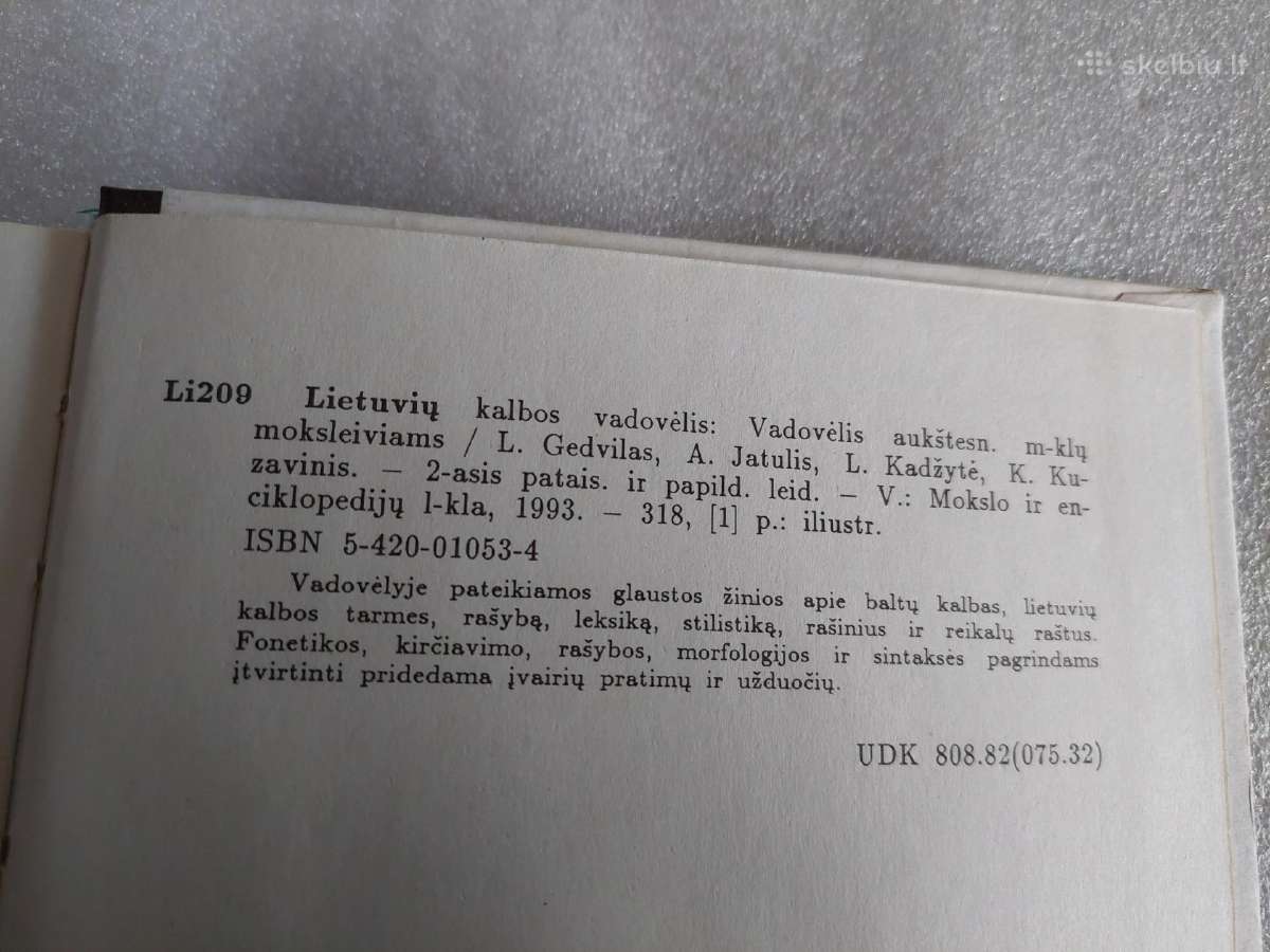 Lietuvių kalbos vadovėlis - nuotraukos Nr. 6
