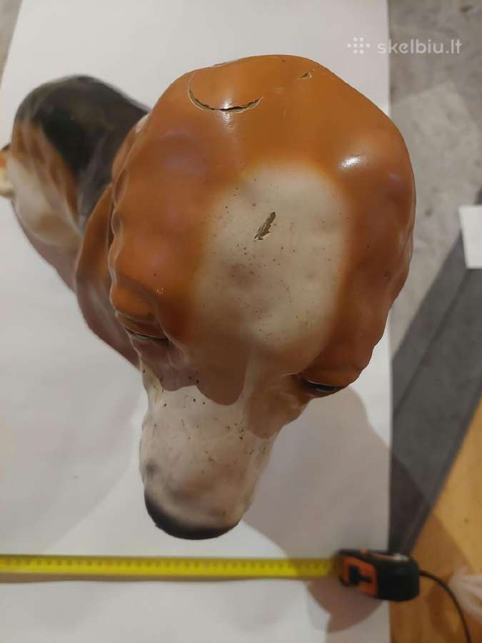 Didelė keraminė šuns statulėlė, 47 cm - nuotraukos Nr. 4
