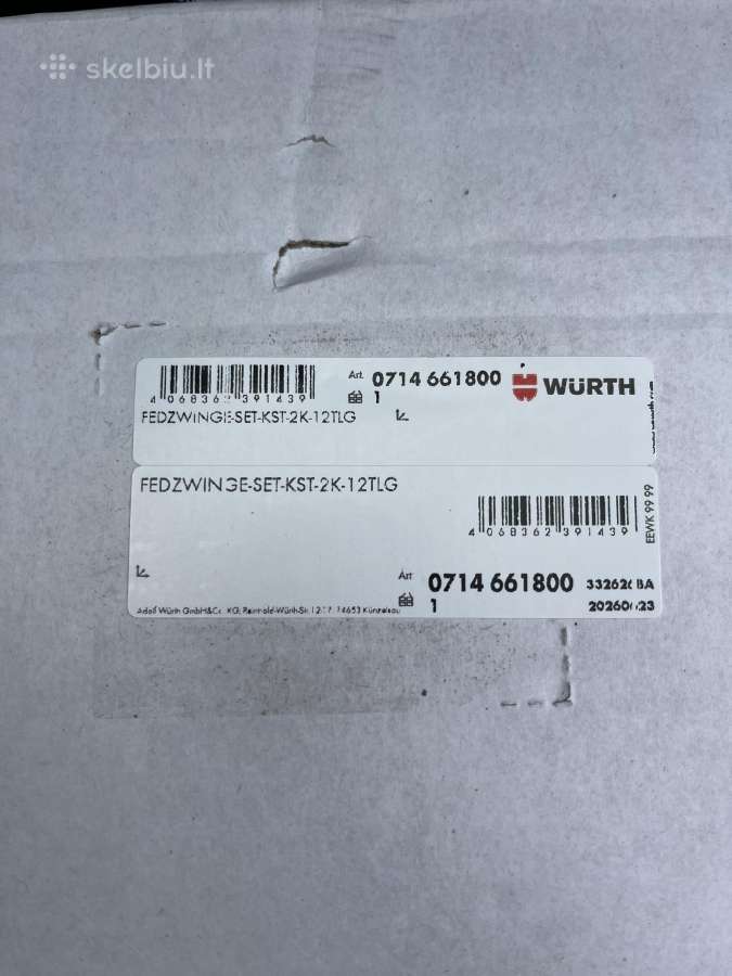 Wurth spaustuvai 12vnt. - nuotraukos Nr. 3