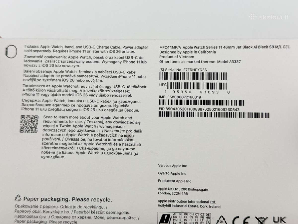 Ekspozicinis Apple Watch Series 11 46mm Cellular - nuotraukos Nr. 6