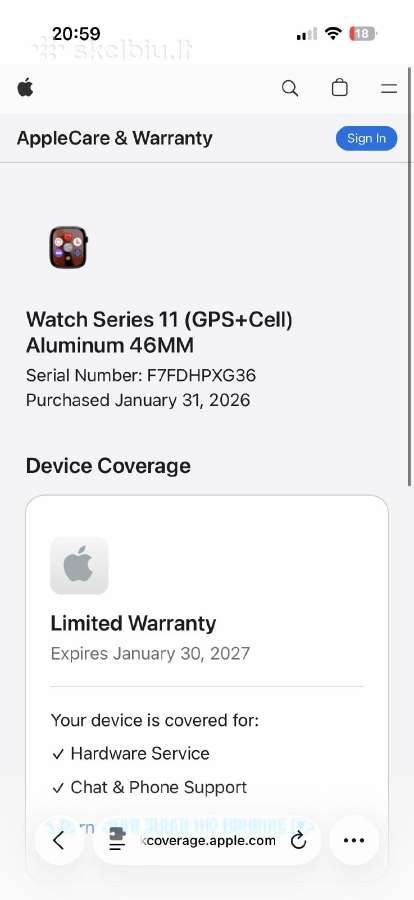 Ekspozicinis Apple Watch Series 11 46mm Cellular - nuotraukos Nr. 7