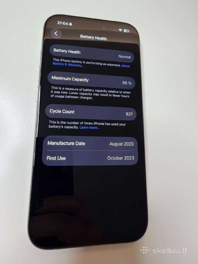 Parduodamas iPhone 15 Pro Natural Titanium 128gb - nuotraukos Nr. 4