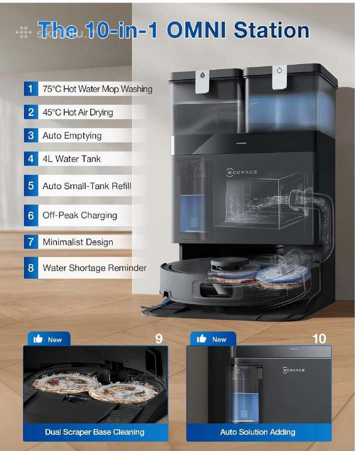 Ecovacs t30c omni dulkių siurblys robotas - nuotraukos Nr. 4