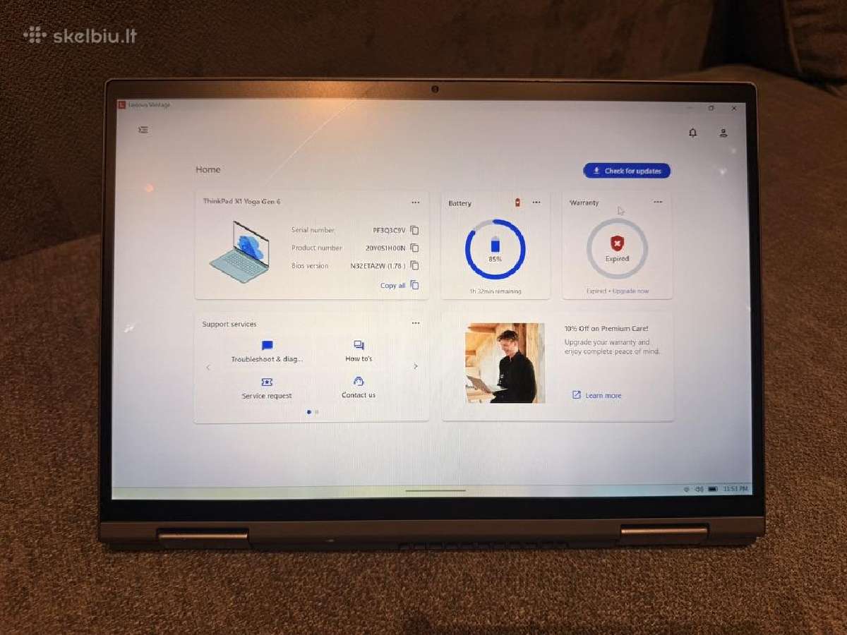 Thinkpad X1 Yoga Gen 6, i5, 16gb RAM, 238gb - nuotraukos Nr. 5