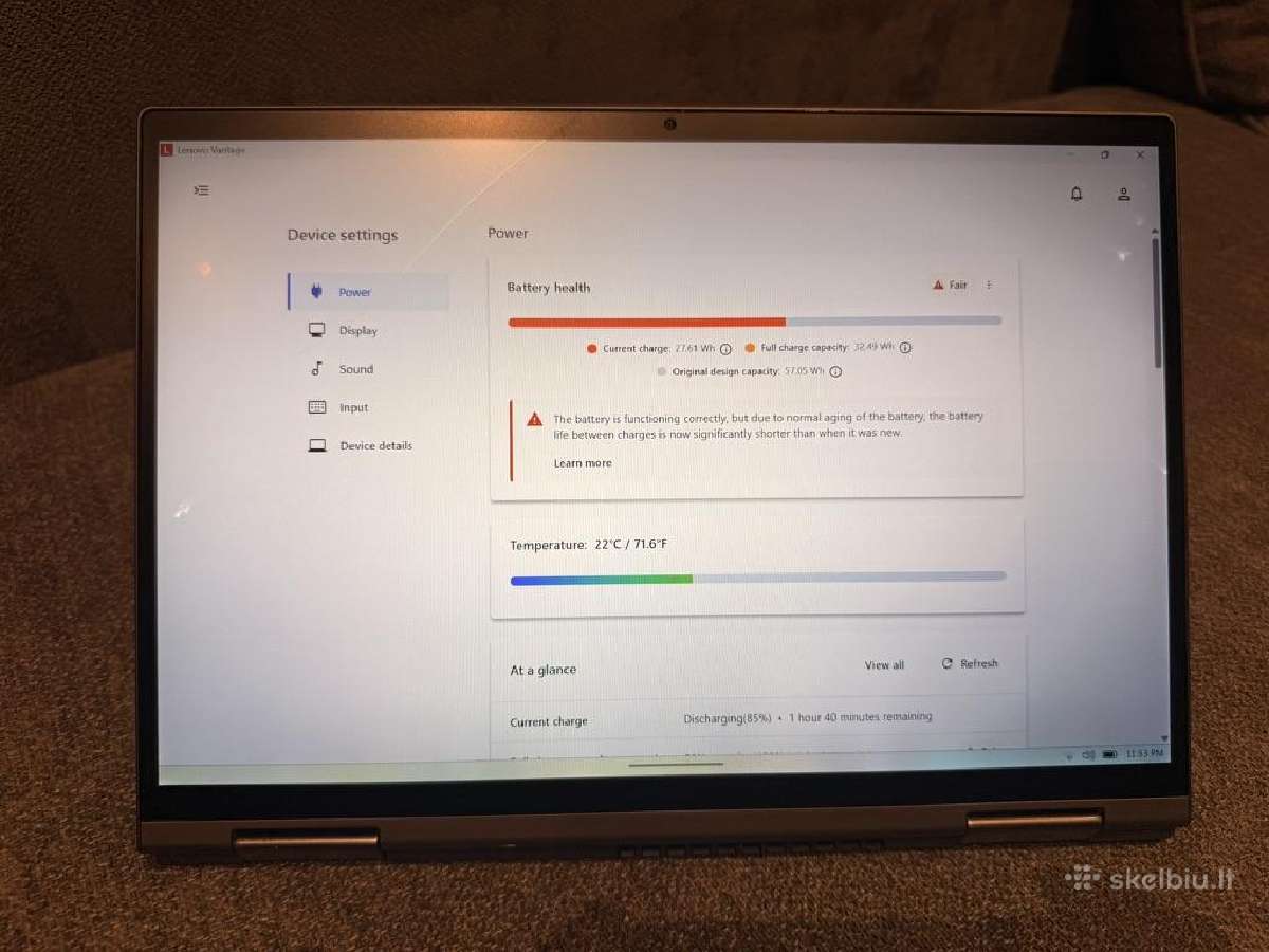 Thinkpad X1 Yoga Gen 6, i5, 16gb RAM, 238gb - nuotraukos Nr. 6