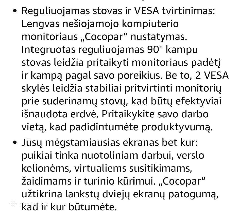Cocopar nešiojamas monitorius - nuotraukos Nr. 6
