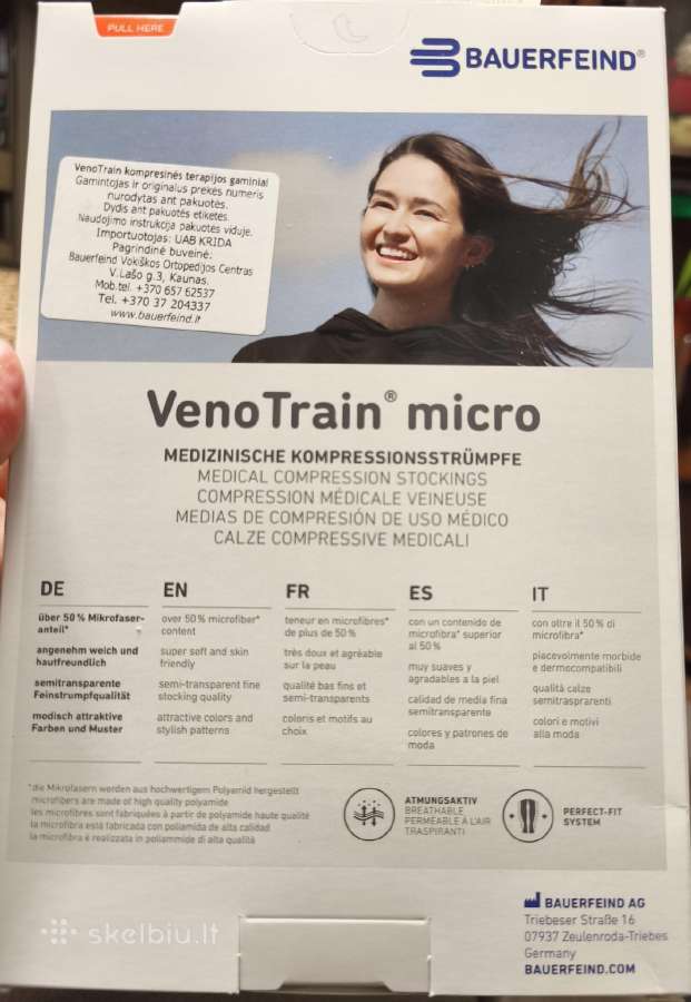 Kompresinė kojinė Veno Train micro 2 lygio - nuotraukos Nr. 3