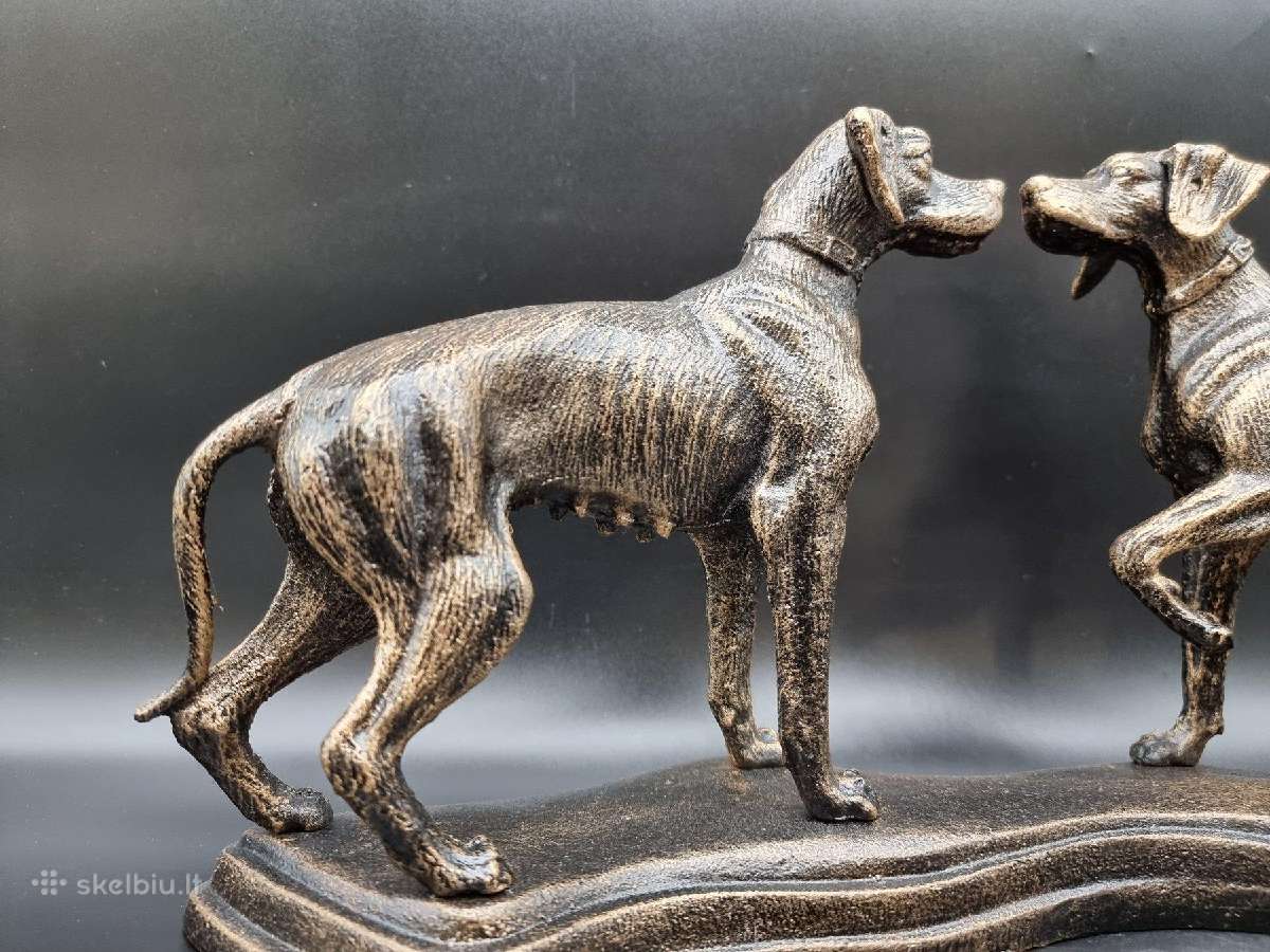 Didelė, sunki 49 cm pločio metalinė 2-jų šunų - nuotraukos Nr. 6