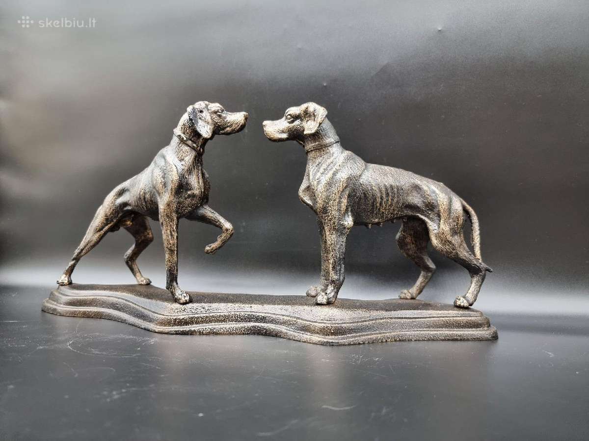 Didelė, sunki 49 cm pločio metalinė 2-jų šunų - nuotraukos Nr. 7