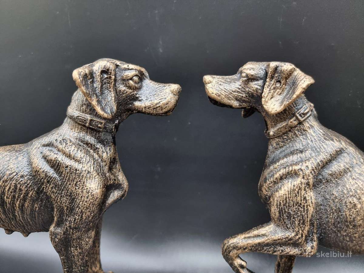 Didelė, sunki 49 cm pločio metalinė 2-jų šunų - nuotraukos Nr. 8