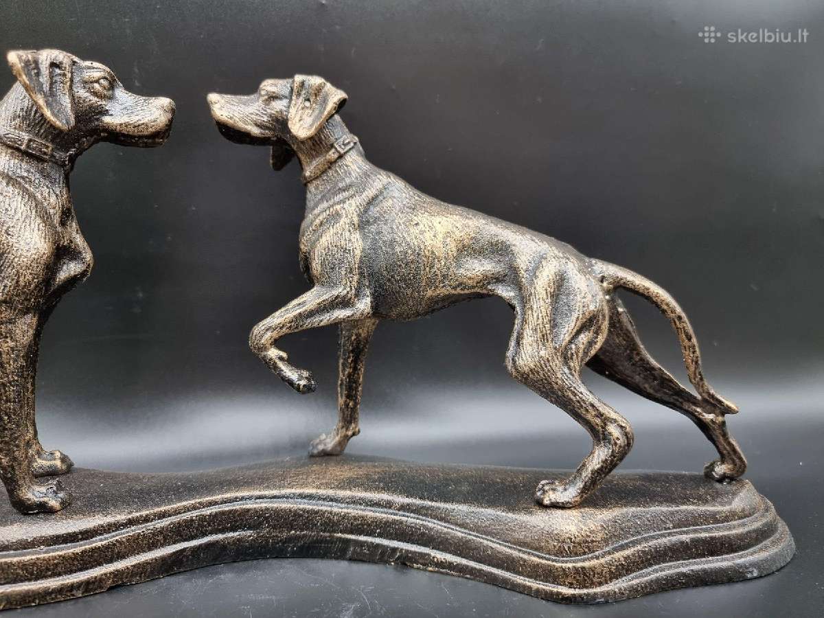Didelė, sunki 49 cm pločio metalinė 2-jų šunų - nuotraukos Nr. 9