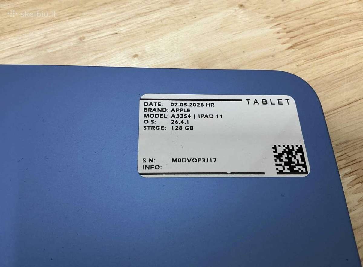 Apple iPad 11 (A16), 128 GB, 2025 m. mėlynas - nuotraukos Nr. 5