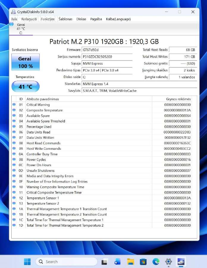Intel i5-12600kf, 32gb RAM, Rx9070xt 16gb, SSD 2tb - nuotraukos Nr. 12