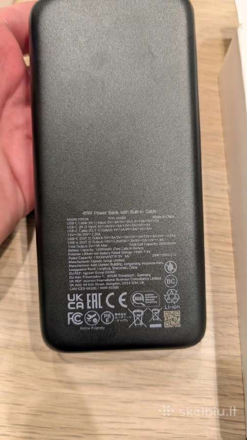 Ugreen Nexode 20000mah 45w Power Bank - nuotraukos Nr. 6