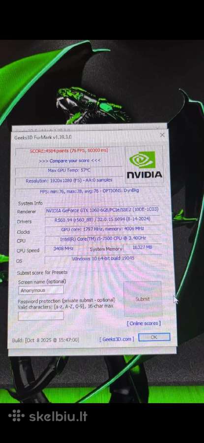 Parduodama Gtx 1060 6gb - nuotraukos Nr. 4