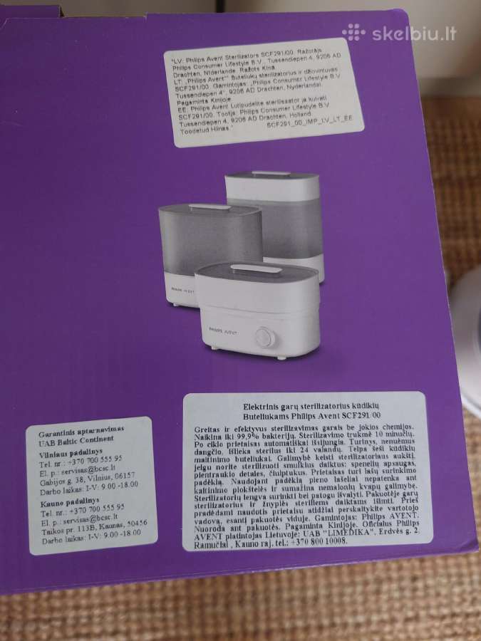Philips Avent buteliukų sterilizatorius - nuotraukos Nr. 5