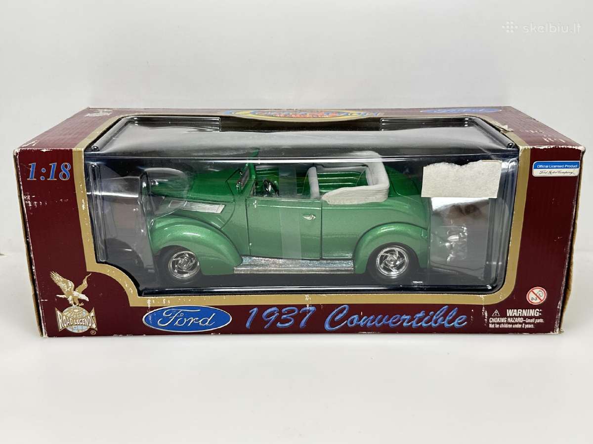 Ford 1937 Convertible žalia 1:18 Road Legends - nuotraukos Nr. 2