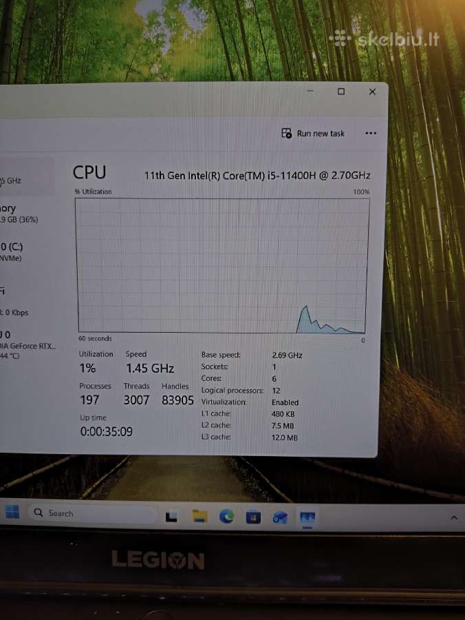 Lenovo I5-11400h, Rtx 3050ti - nuotraukos Nr. 9