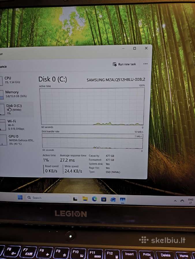 Lenovo I5-11400h, Rtx 3050ti - nuotraukos Nr. 10