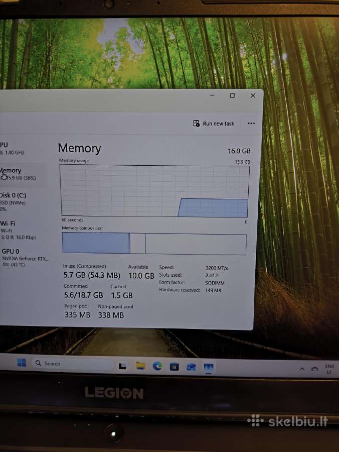 Lenovo I5-11400h, Rtx 3050ti - nuotraukos Nr. 11