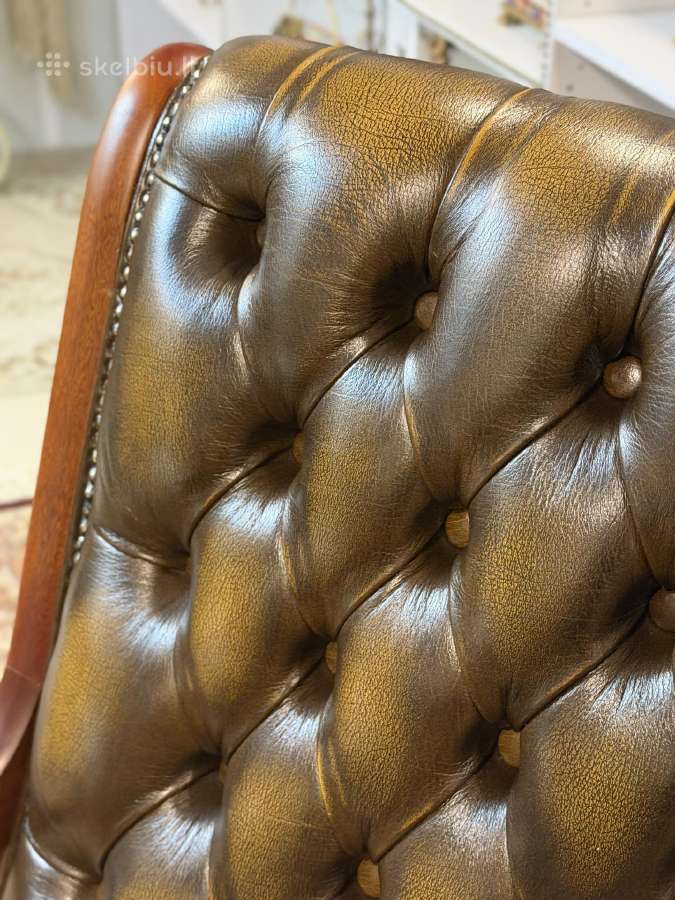 Chesterfield odinis supamas krėslas - nuotraukos Nr. 3