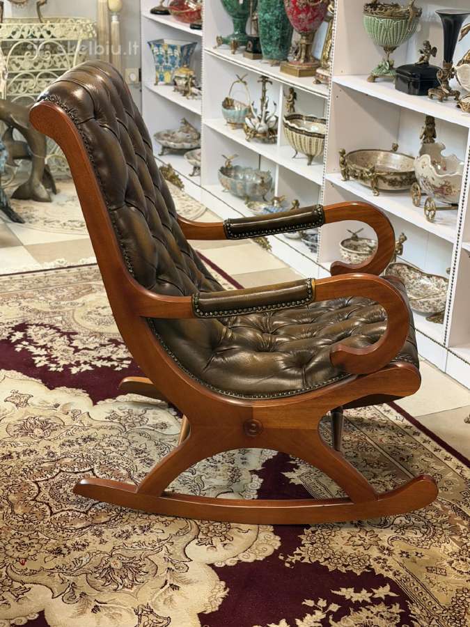 Chesterfield odinis supamas krėslas - nuotraukos Nr. 4