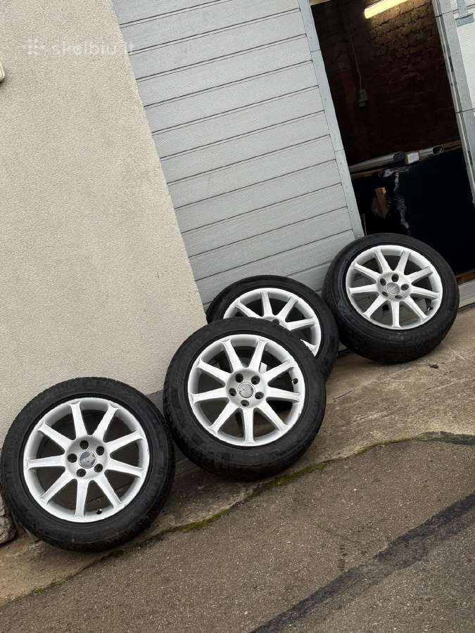 Audi R17 ratlankiai 5x112 et 45 7.5 J su padangom - nuotraukos Nr. 2
