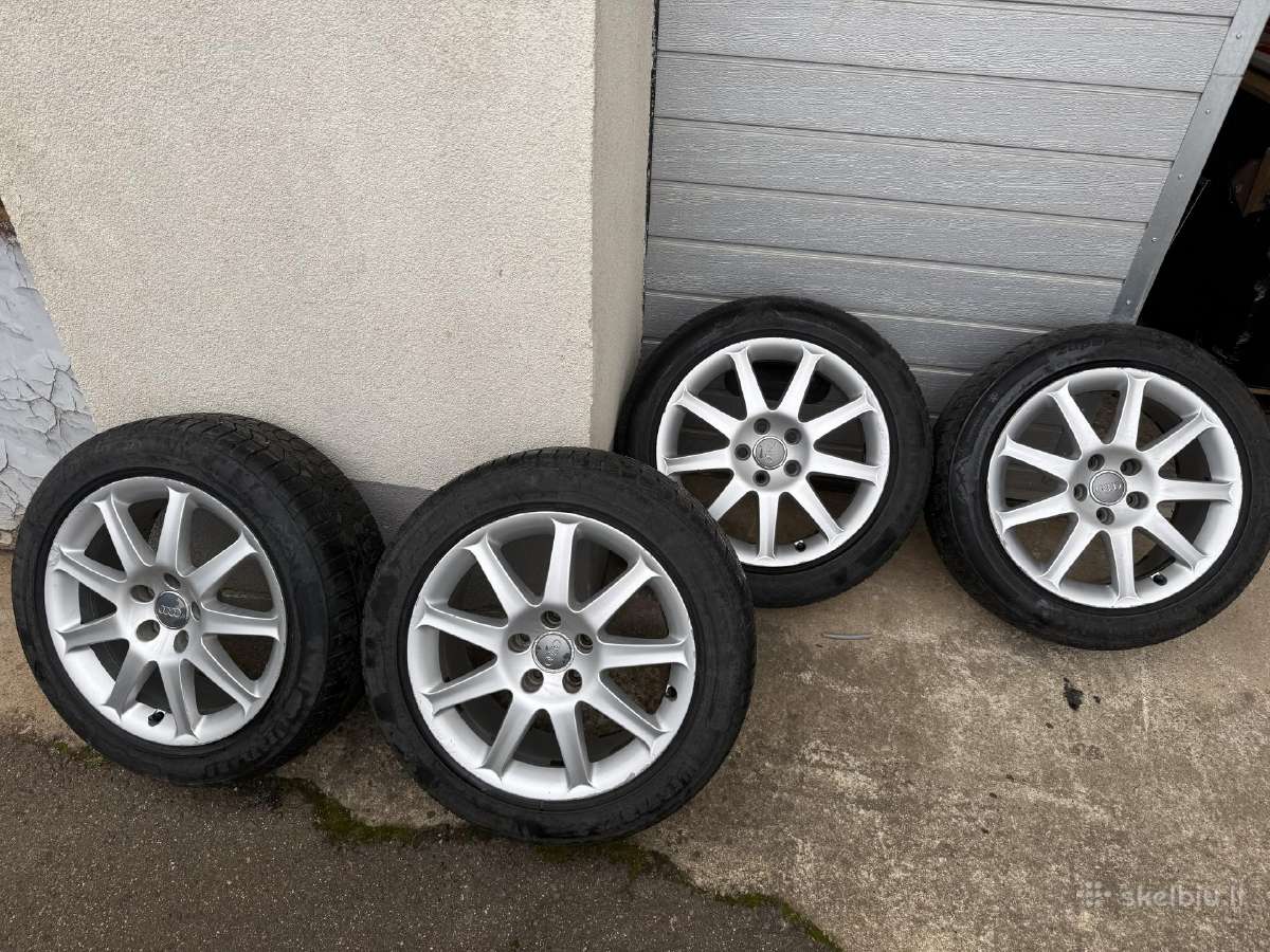 Audi R17 ratlankiai 5x112 et 45 7.5 J su padangom - nuotraukos Nr. 3