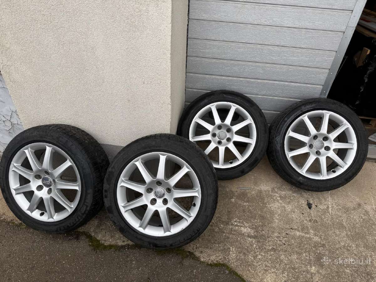 Audi R17 ratlankiai 5x112 et 45 7.5 J su padangom - nuotraukos Nr. 4