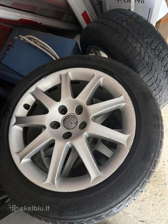Audi R17 ratlankiai 5x112 et 45 7.5 J su padangom - nuotraukos Nr. 6
